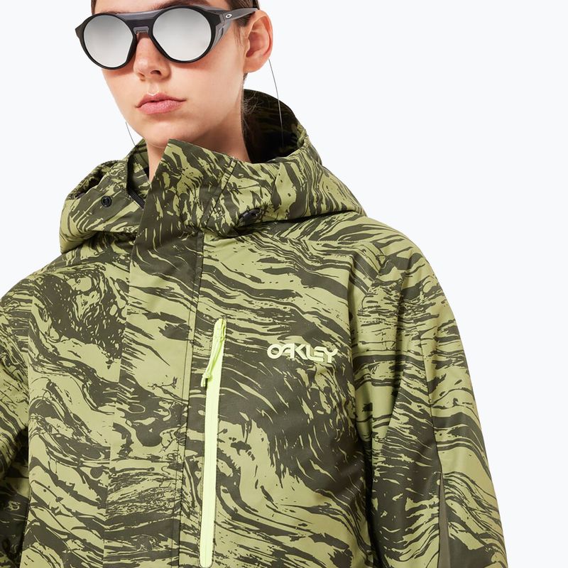 Дамско яке за сноуборд Oakley TNP TBT Insulated duality swirl dbl green 5