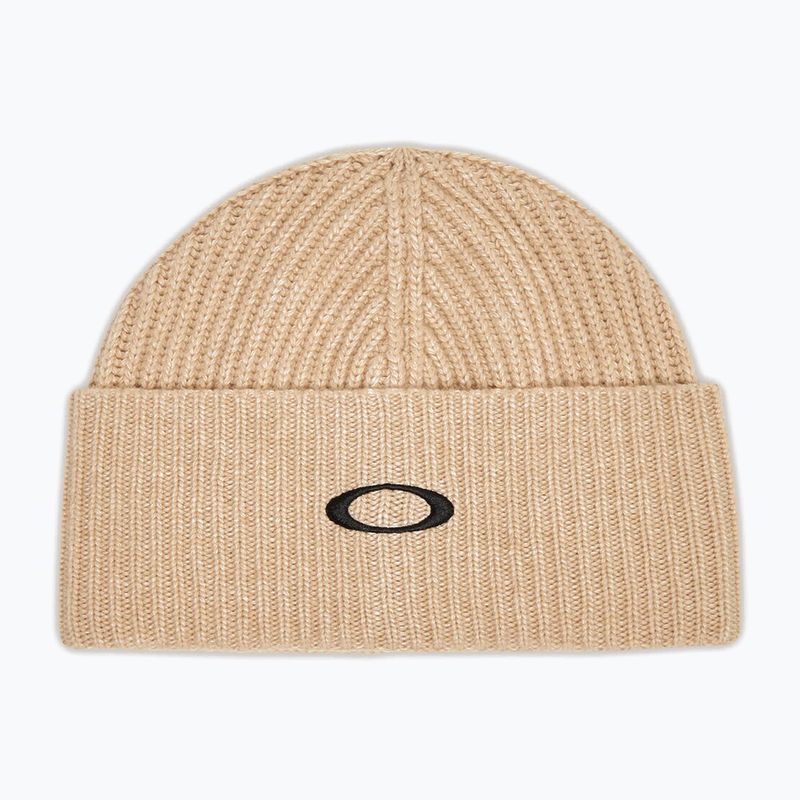 Зимна шапка Oakley Ellipse Ribbed Beanie humus