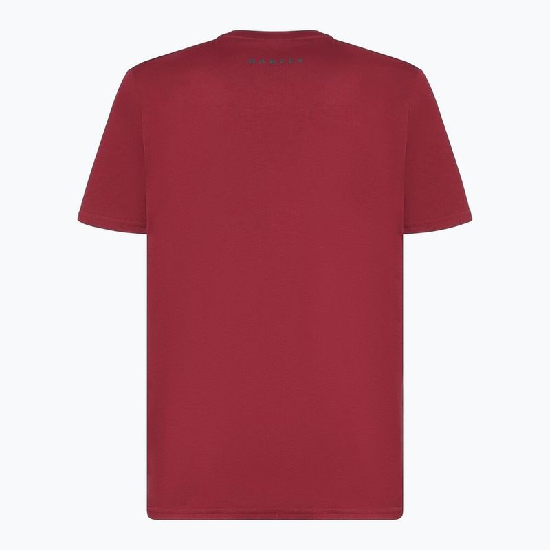Мъжки потник Oakley Bark Ellipse Tee iron red 2
