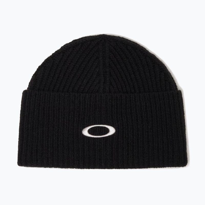 Зимна шапка Oakley ellipse ribbed beanie blackout