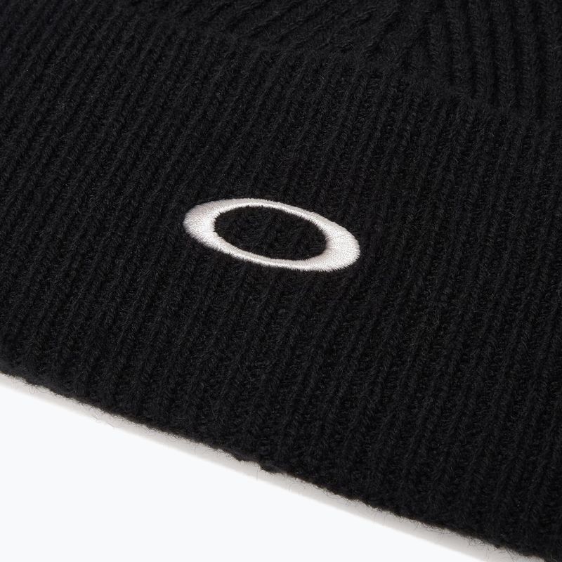 Зимна шапка Oakley ellipse ribbed beanie blackout 3