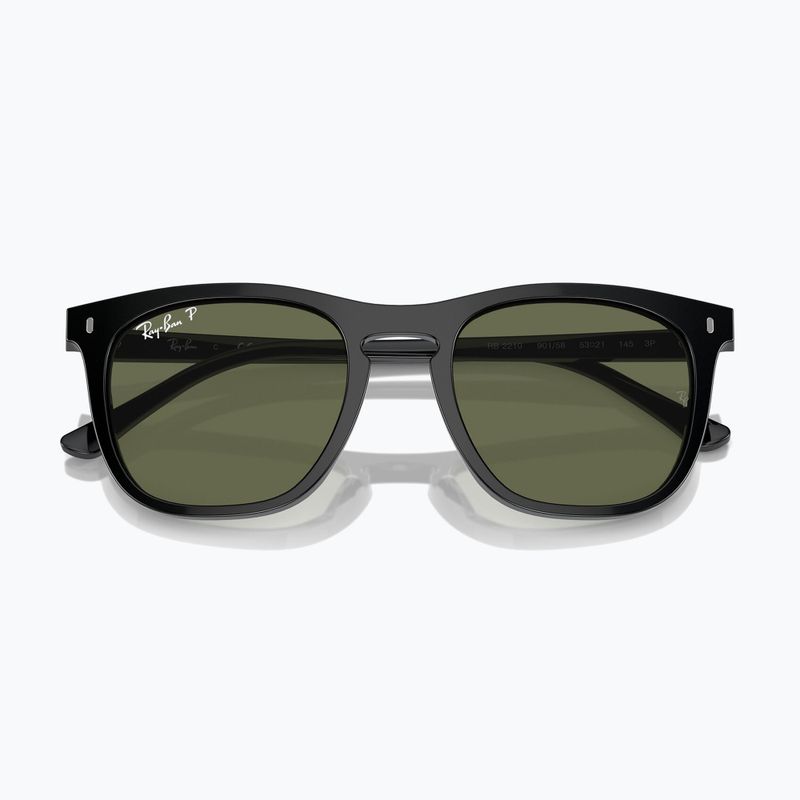 Слънчеви очила Ray-Ban RB2210 black/green polarized 3