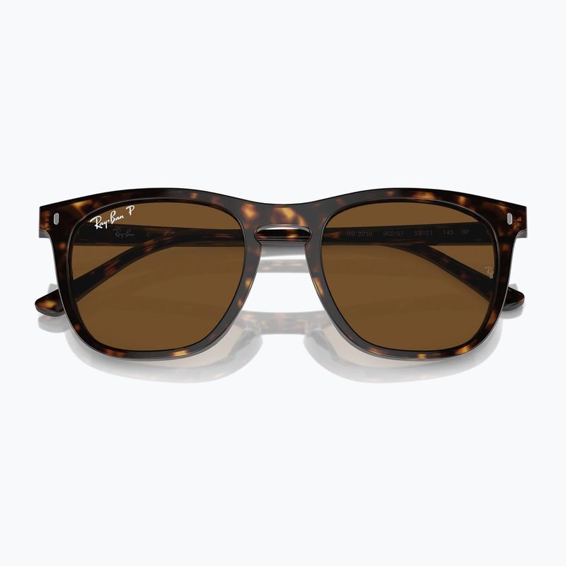 Слънчеви очила Ray-Ban RB2210 havana/brown polarized 3