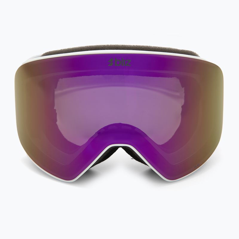 Скиорски очила Bliz Flow matte white/smoke/pink 2