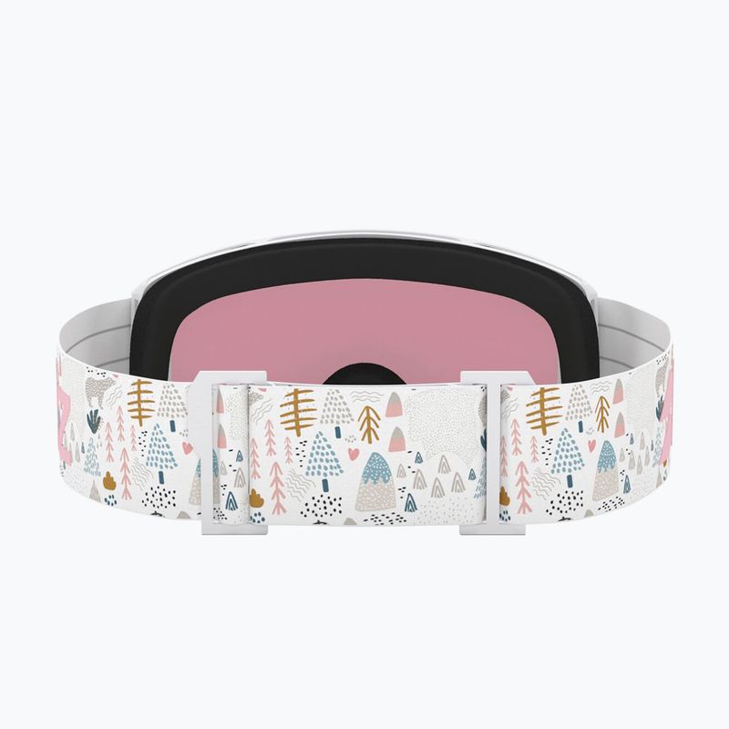 Детски скиорски очила Bliz Pixie Jr matte white/pink 3