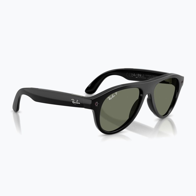 Очила с камера Ray-Ban Meta Aviator shiny black/g15 green polar 4