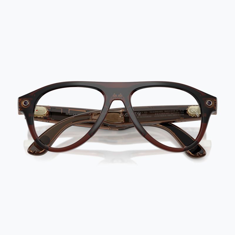 Очила с камера Ray-Ban Meta Aviator transp. umber/trs jade 6