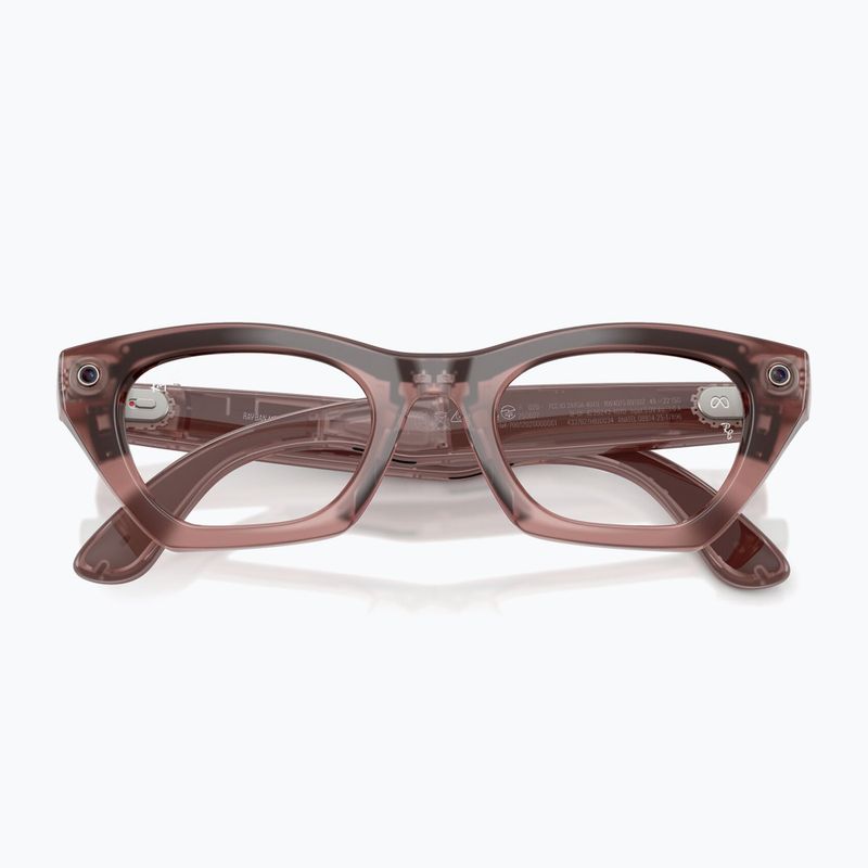 Очила с камера Ray-Ban Meta Zena milky pink blush/trs grey 3
