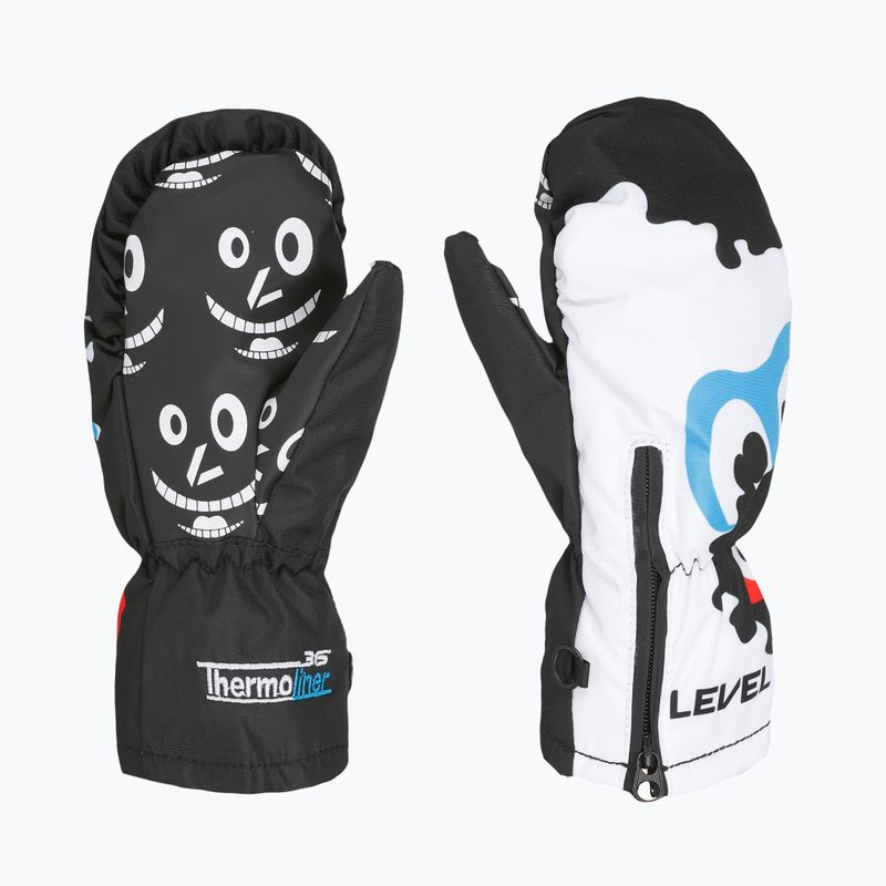 Детски скиорски ръкавици Level Lucky Mitt pk white