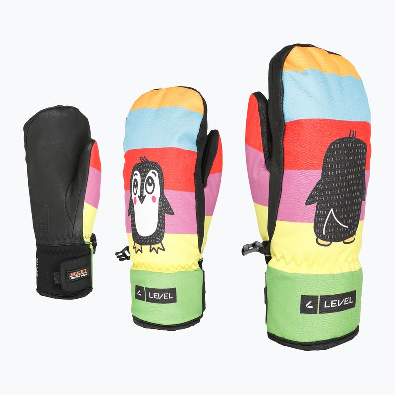 Level Vertigo Mitt Teen pk детски ски ръкавици Rainbow 7