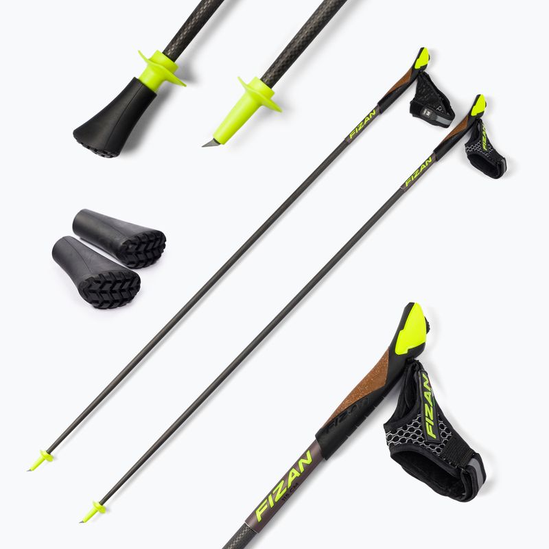 Пръти за скандинавско ходене Fizan Carbon 3K grey 6