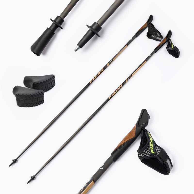 Kije nordic walking FIZAN Runner Gold złote S21CA04 6