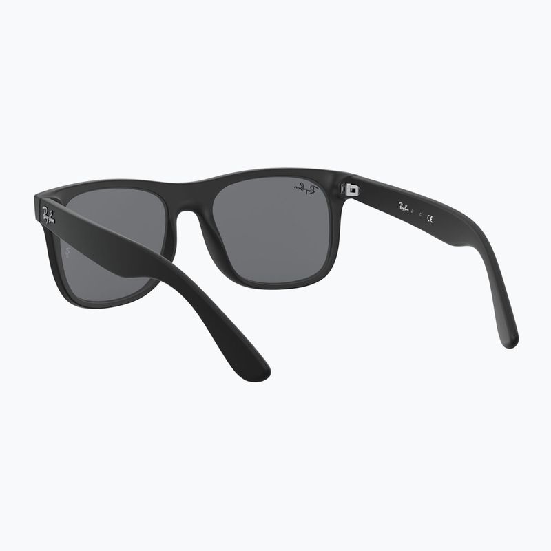 Детски слънчеви очила Ray-Ban Justin matt rubber black/blue mirror 5
