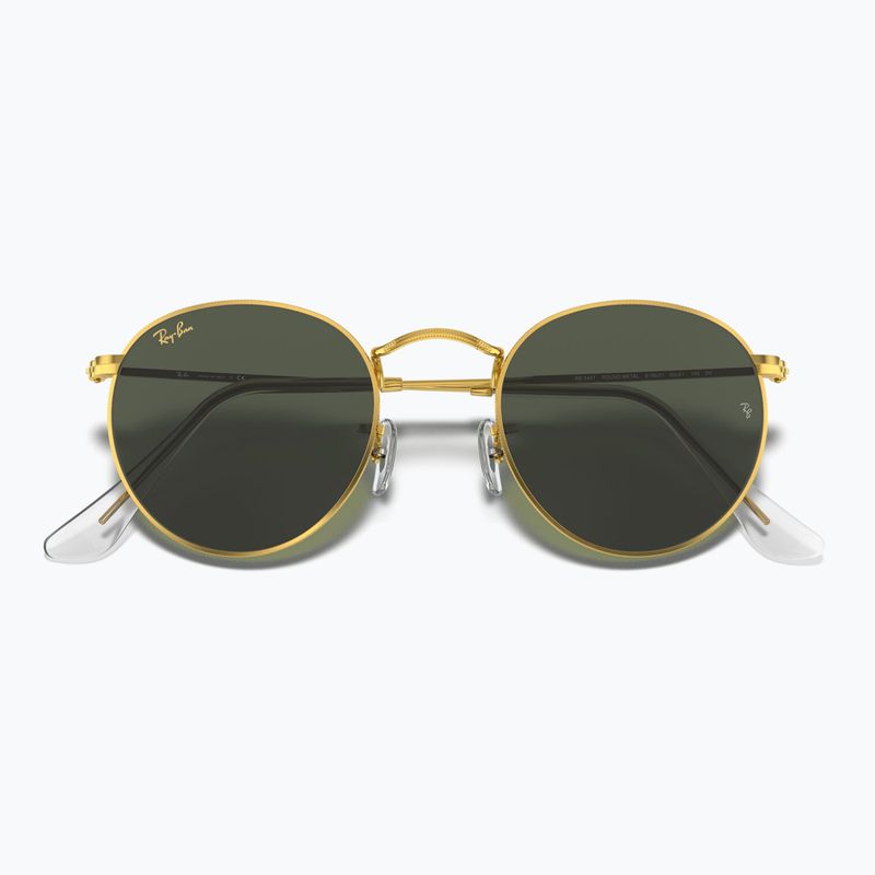 Слънчеви очила Ray-Ban Round Metal gold/green g-15 3