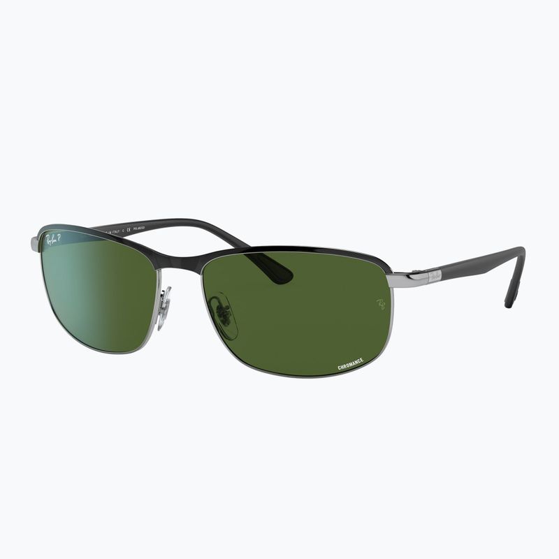 Слънчеви очила Ray-Ban Rb3671 Polarized+ Lenses black silver/dark green polarized+ 4