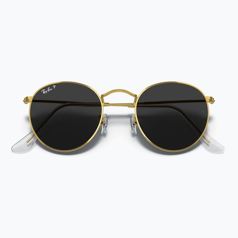 Слънчеви очила Ray-Ban Round Metal gold/black polarized 3
