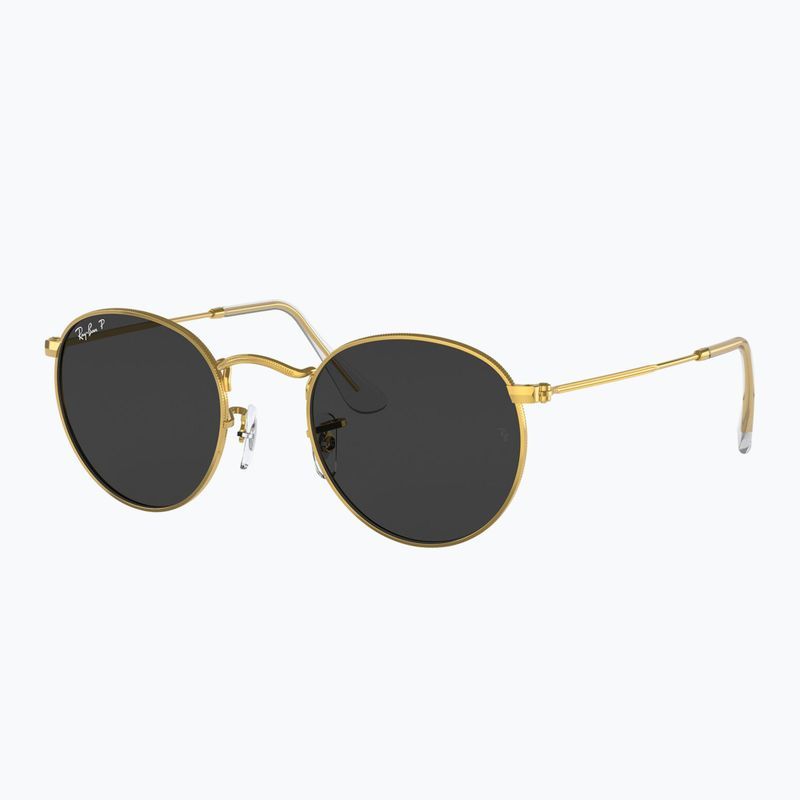 Слънчеви очила Ray-Ban Round Metal gold/black polarized 4