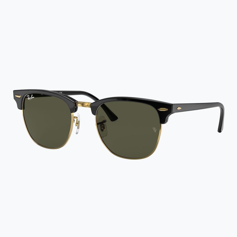 Слънчеви очила Ray-Ban Clubmaster Classic black/gold/green g-15 4