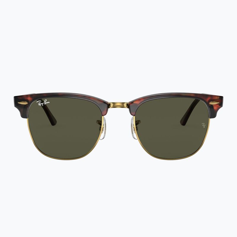 Слънчеви очила Ray-Ban Clubmaster Classic tortoiseshell/gold/green g-15 2