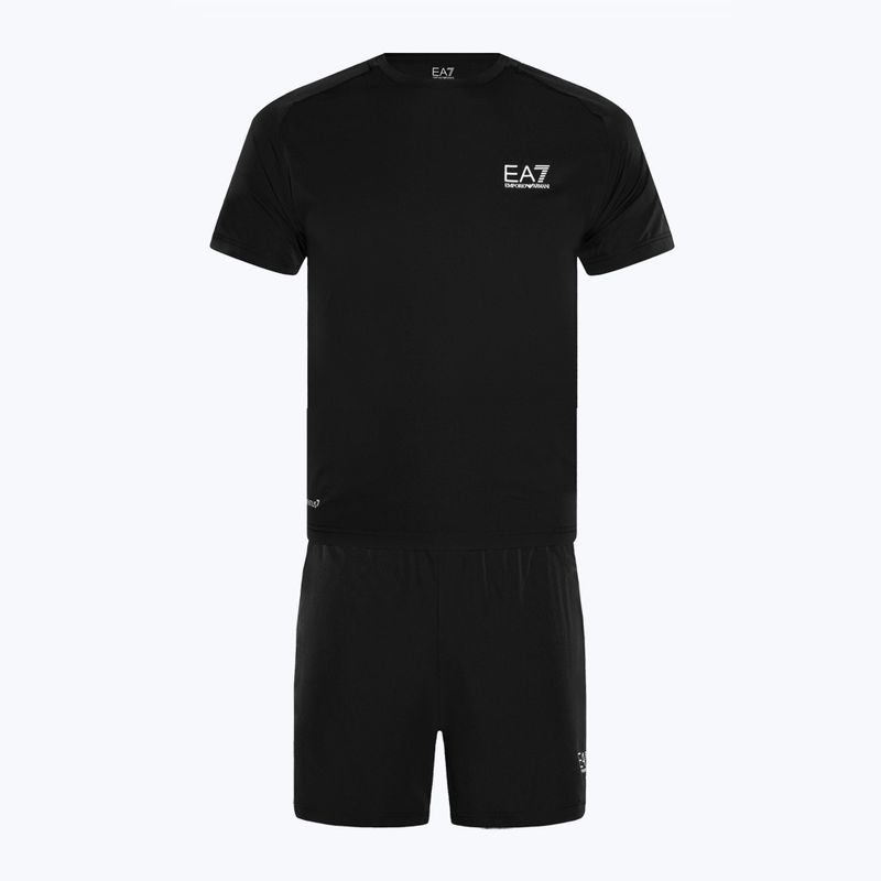 Комплект тениска и къси панталони EA7 Emporio Armani Ventus7 Travel black