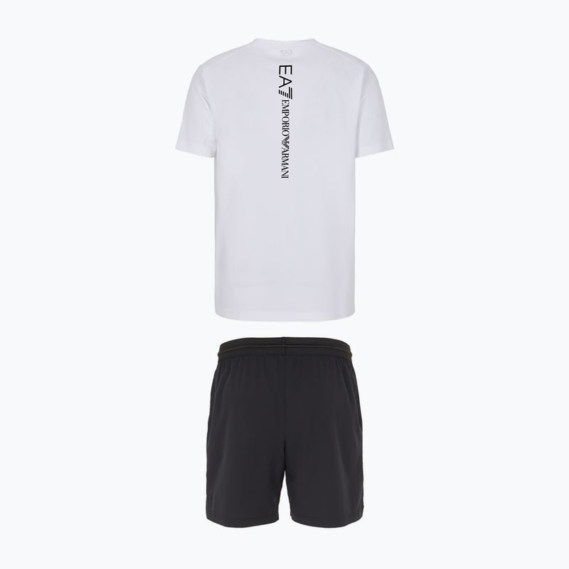 Комплект тениска и къси панталони EA7 Emporio Armani Ventus7 Travel white/black 2