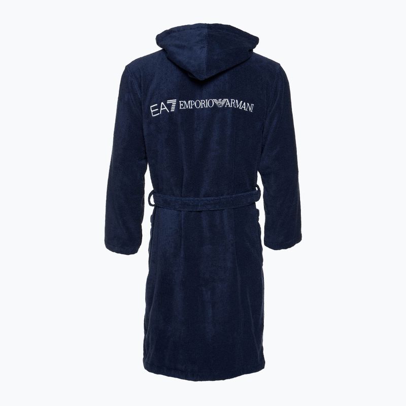 EA7 Emporio Armani Water Sports Core blu navy/ bianco Халат за баня 2