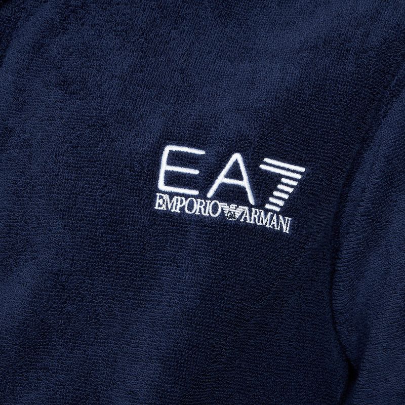 EA7 Emporio Armani Water Sports Core blu navy/ bianco Халат за баня 3