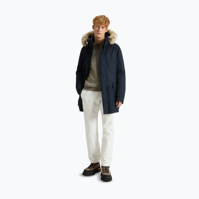 Мъжко яке Woolrich Polar High Collar Fur melton blue 2
