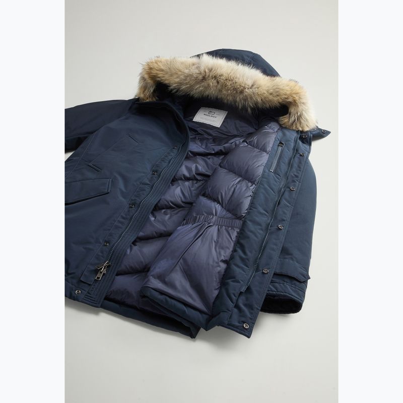 Мъжко яке Woolrich Polar High Collar Fur melton blue 6