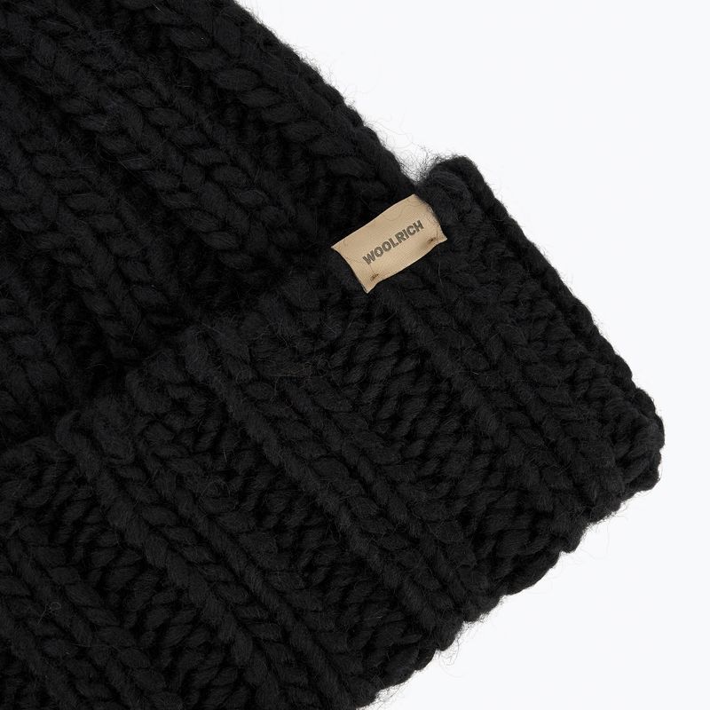 Дамска зимна шапка Woolrich Chunky Beanie black 3