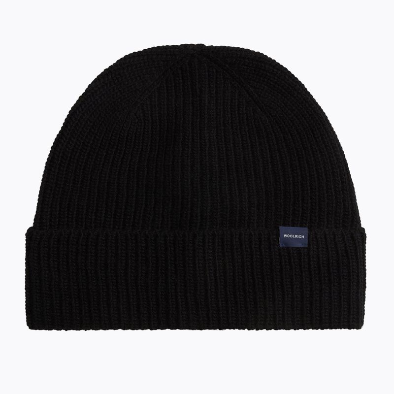 Мъжка зимна шапка Woolrich Knitted Ribbed Beanie black