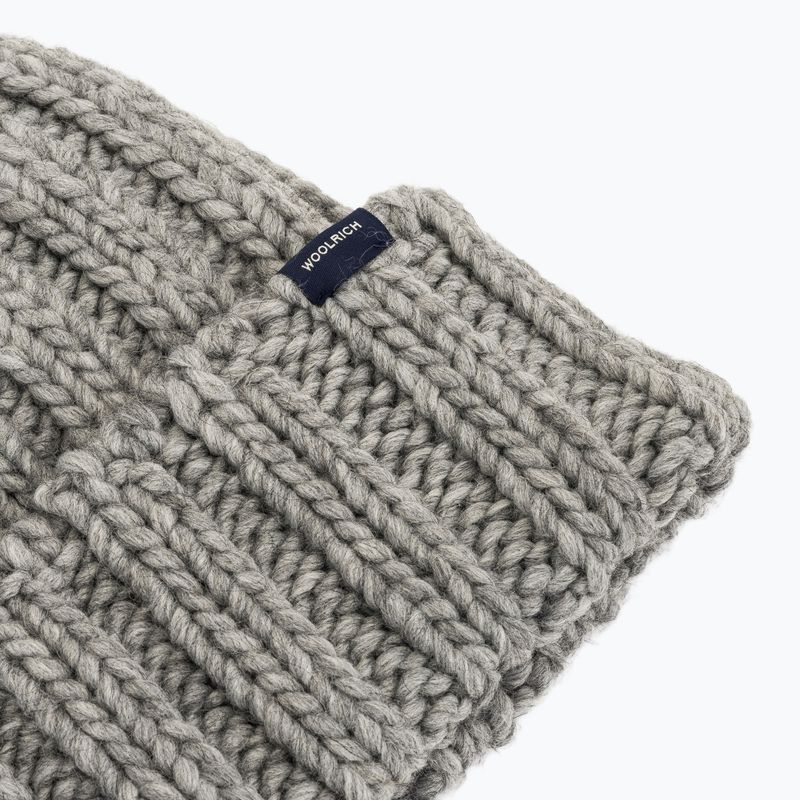 Дамска зимна шапка Woolrich Chunky Beanie light grey melange 3