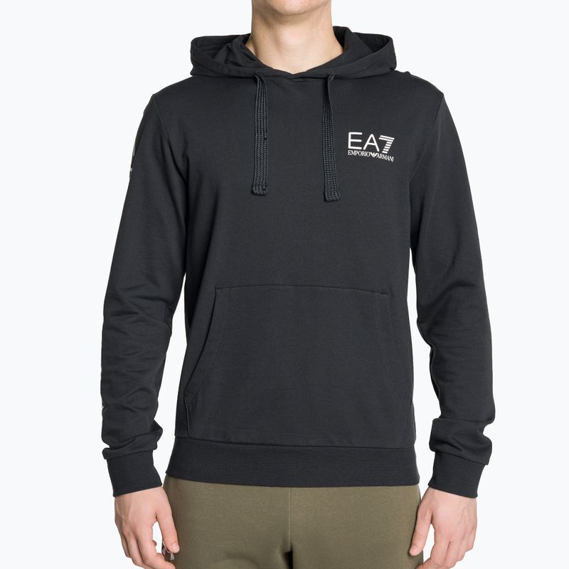 Мъжки суитшърт EA7 Emporio Armani Train Logo Series Hoodie Extended Logo Coft night blue/white logo