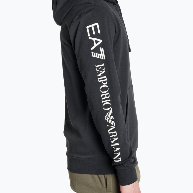 Мъжки суитшърт EA7 Emporio Armani Train Logo Series Hoodie Extended Logo Coft night blue/white logo 4