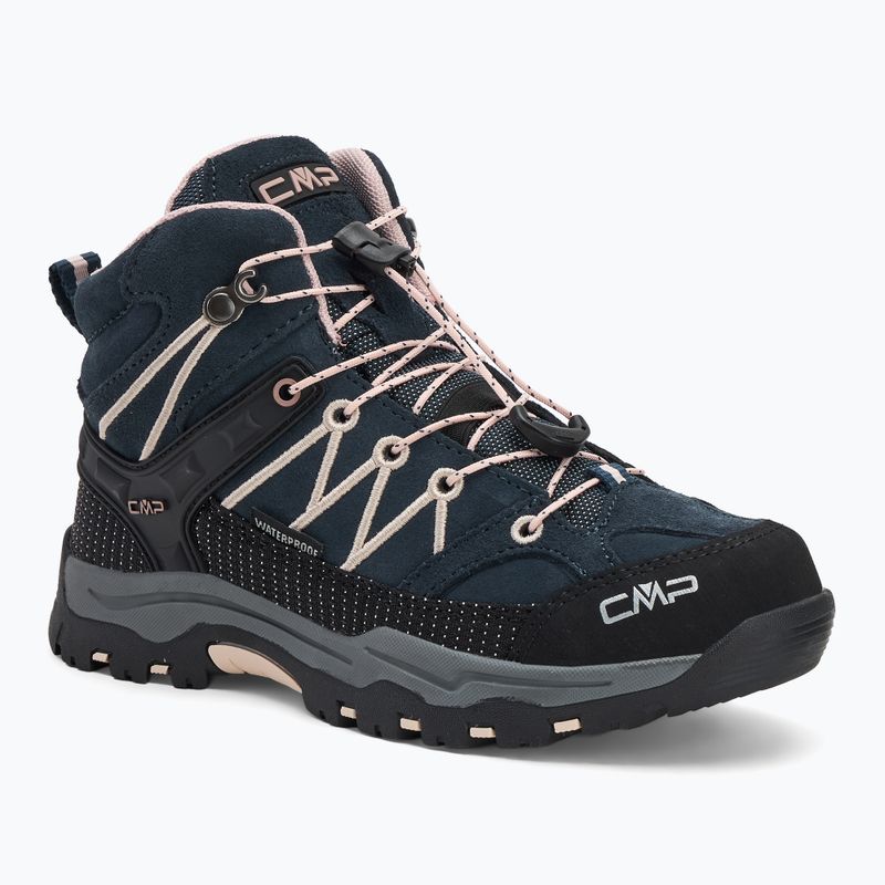 Детски ботуши за трекинг CMP Rigel Mid Wp asphalt/rose