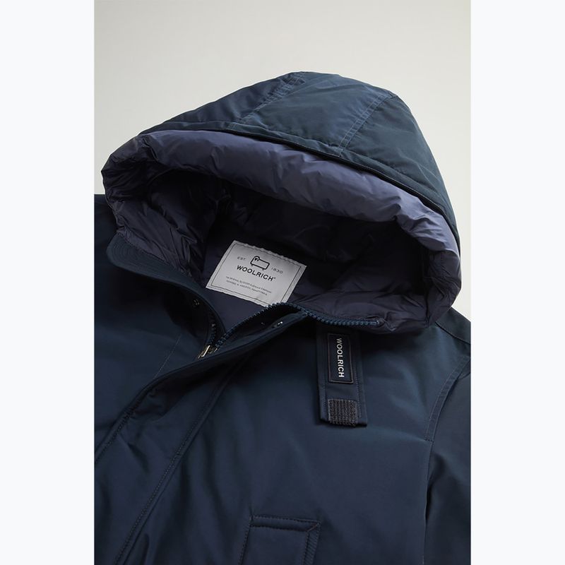 Мъжка парка Woolrich Polar с висока яка melton blue 6