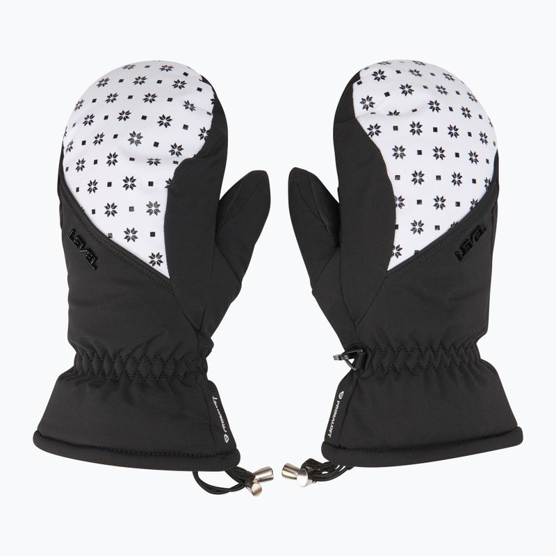 Дамски скиорски ръкавици Level Mummies Mitt black/white 2