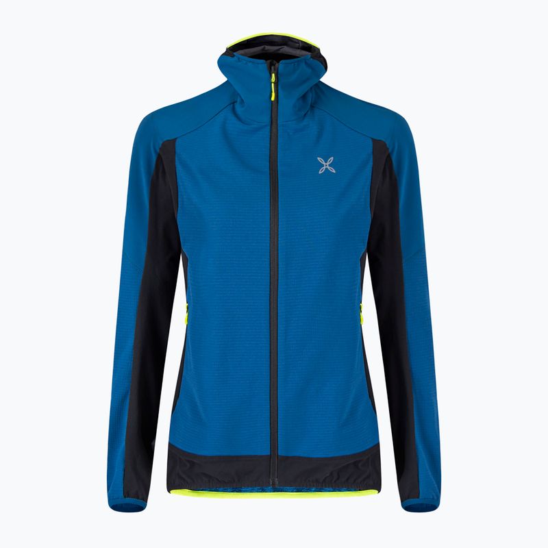 Дамско яке Montura Premium Wind Hoody deep blue/giallo fluo