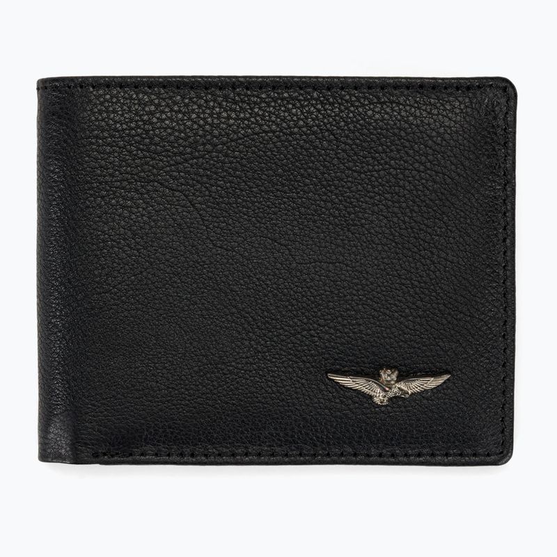 Мъжки портфейл Aeronautica Militare Leather With Turreted Eagle black 2