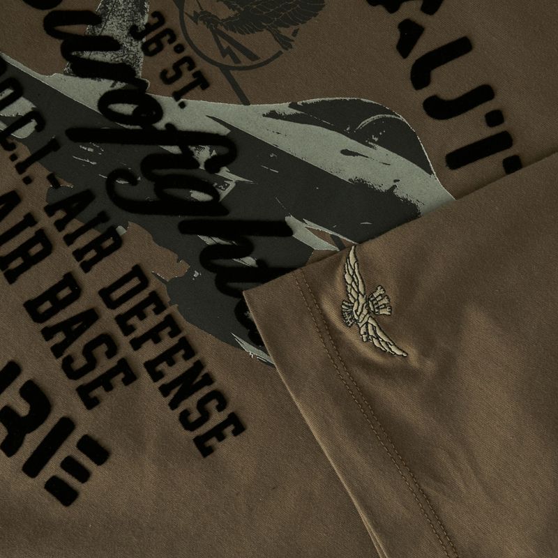 Мъжка тениска Aeronautica Militare Flying Team light mud 4