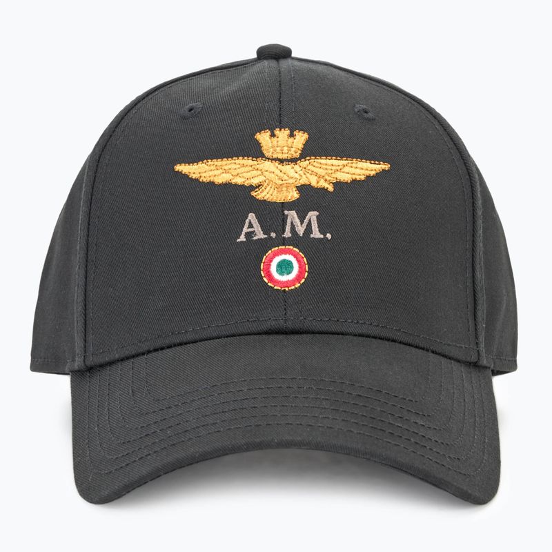 Мъжки Aeronautica Militare памук с лого jet black бейзболна шапка 2