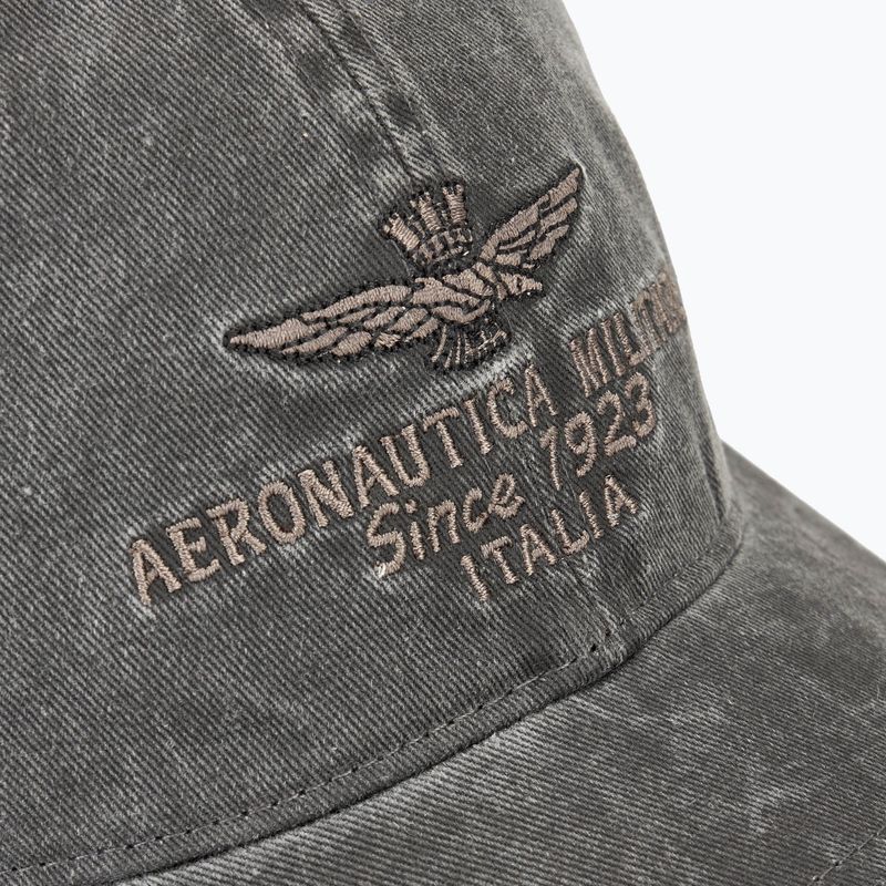 Мъжка бейзболна шапка Aeronautica Militare Pigment Treated jet black 3