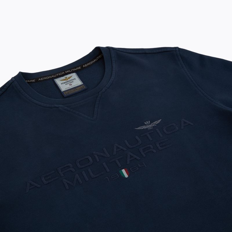 Мъжки суичър Aeronautica Militare 251FE1985F539 тъмносин измит 4