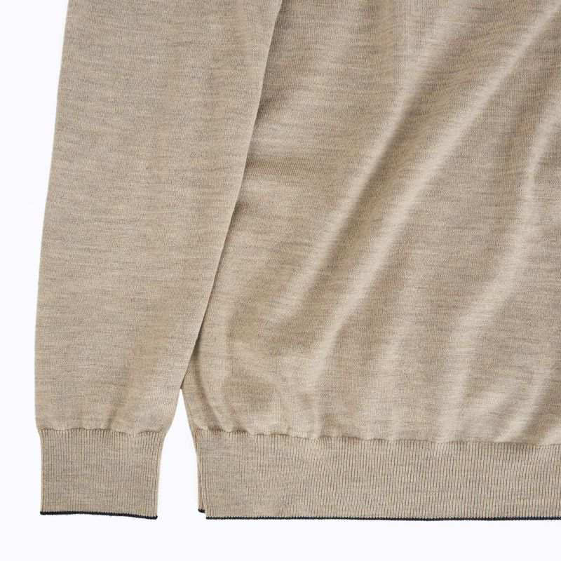 Мъжки пуловер Aeronautica Militare 1/2 Zip sand melange 3