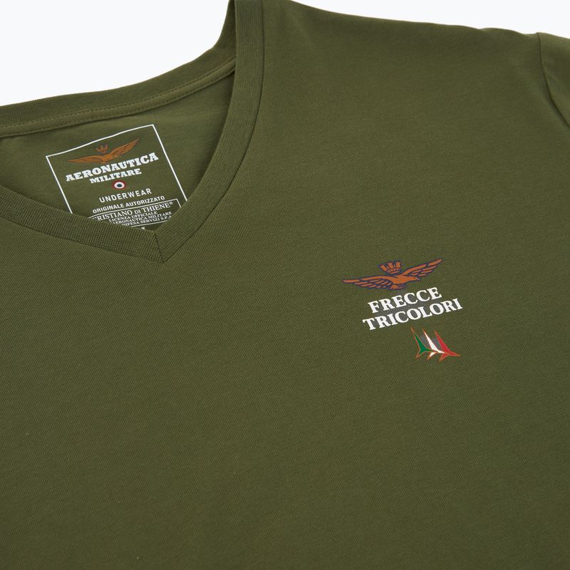 Мъжка тениска Aeronautica Militare AM1UTI006 V-Neck military 3