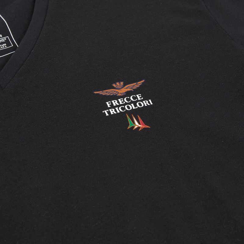 Мъжка тениска Aeronautica Militare AM1UTI006 V-Neck black 3
