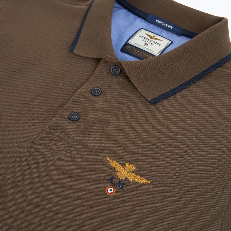 Тениска Aeronautica Militare PO1308UP00082 Polo chestnut brown 3