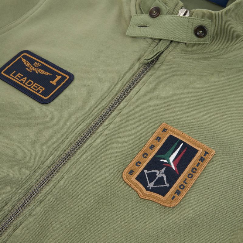 Мъжки суитшърт Aeronautica Militare FE2102UF00679 FZ lichen green 3