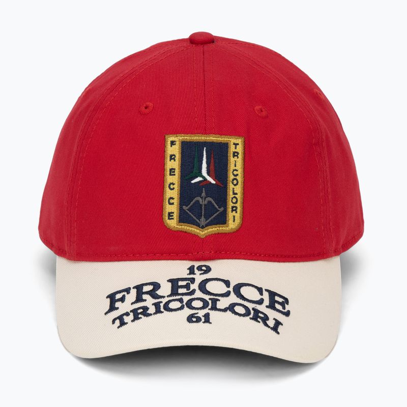 Mъжка шапка с козирка Aeronautica Militare HA1246UCT02 tango red/cream white 2