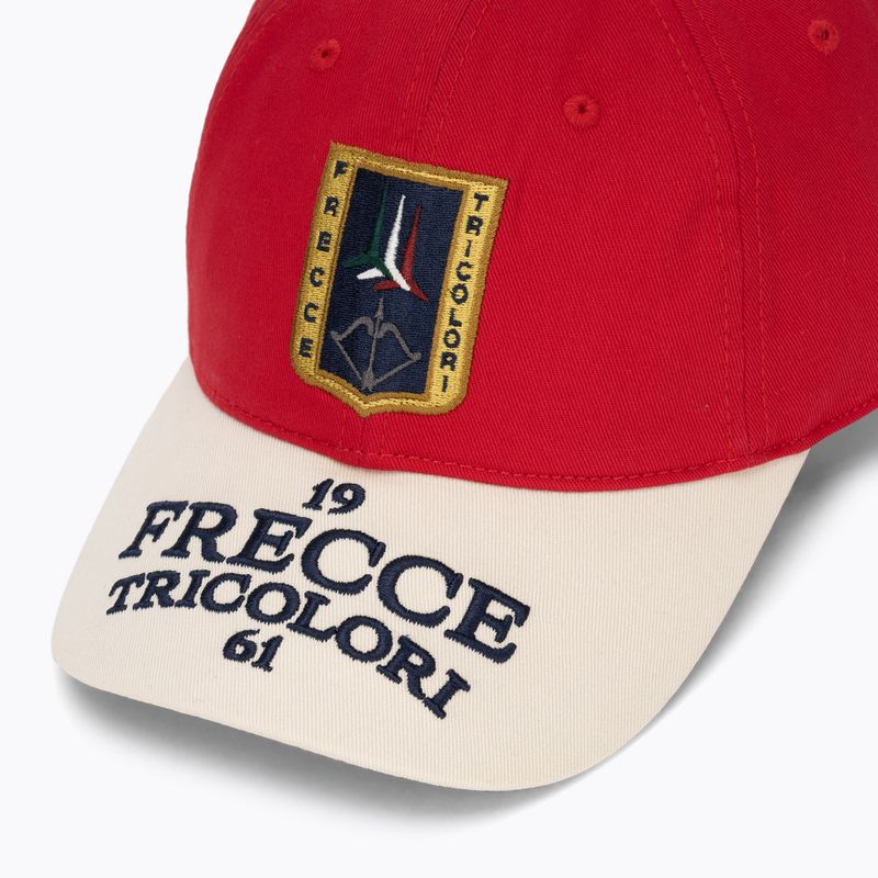 Mъжка шапка с козирка Aeronautica Militare HA1246UCT02 tango red/cream white 3